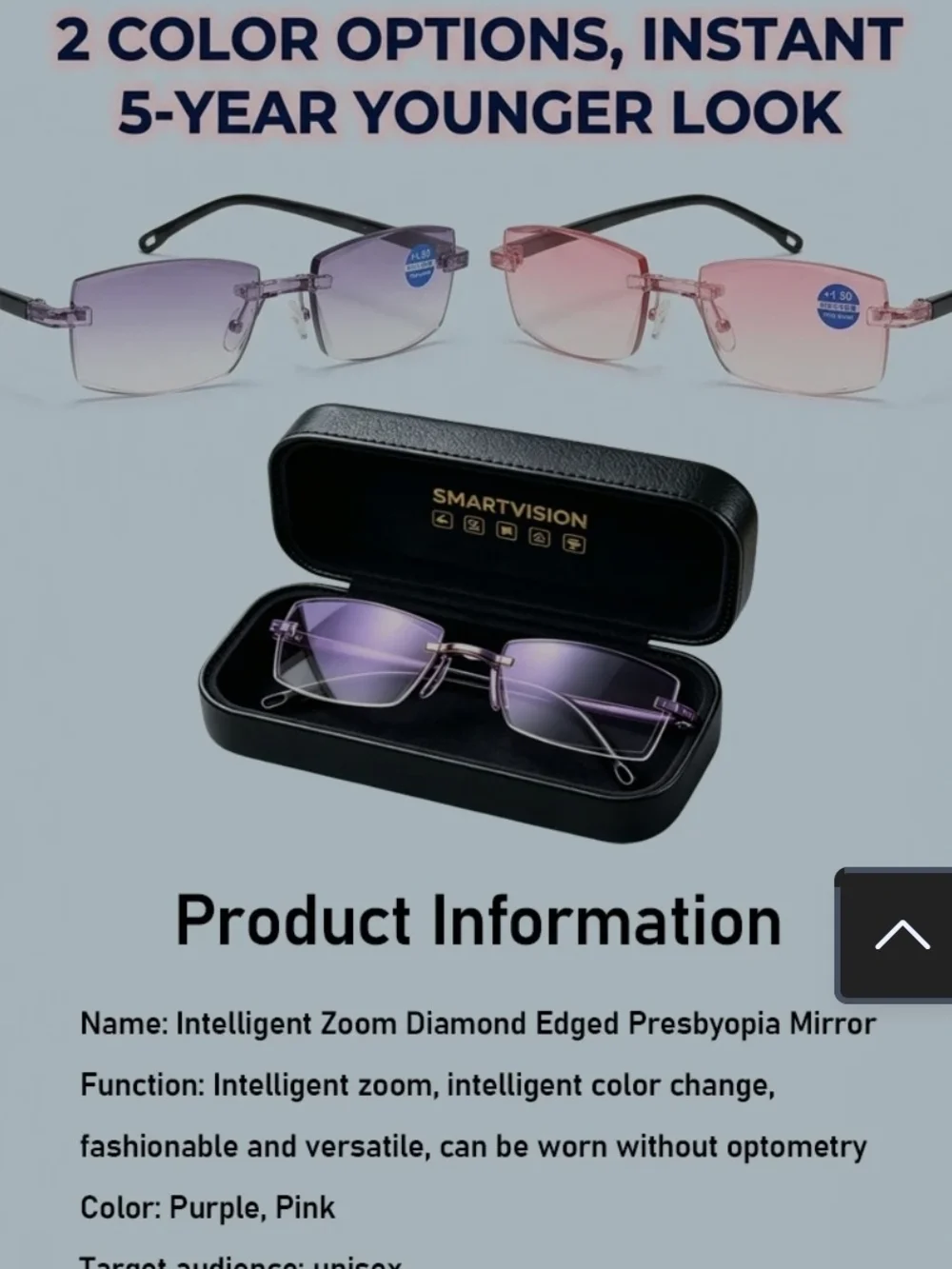 Smart Vision Glasses/ Unisex